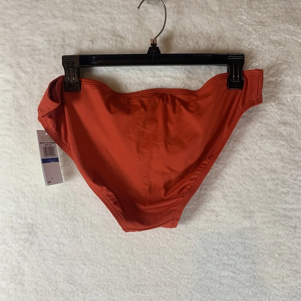 Michael Kors BRIGHT‎ ORANGE Solid Hipster Brief Bikini Swim Bottom, US X-Large
